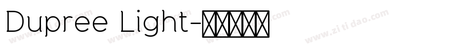 Dupree Light字体转换